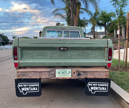 Ford bumpside fitted with Montana Big Sky Country mudflaps