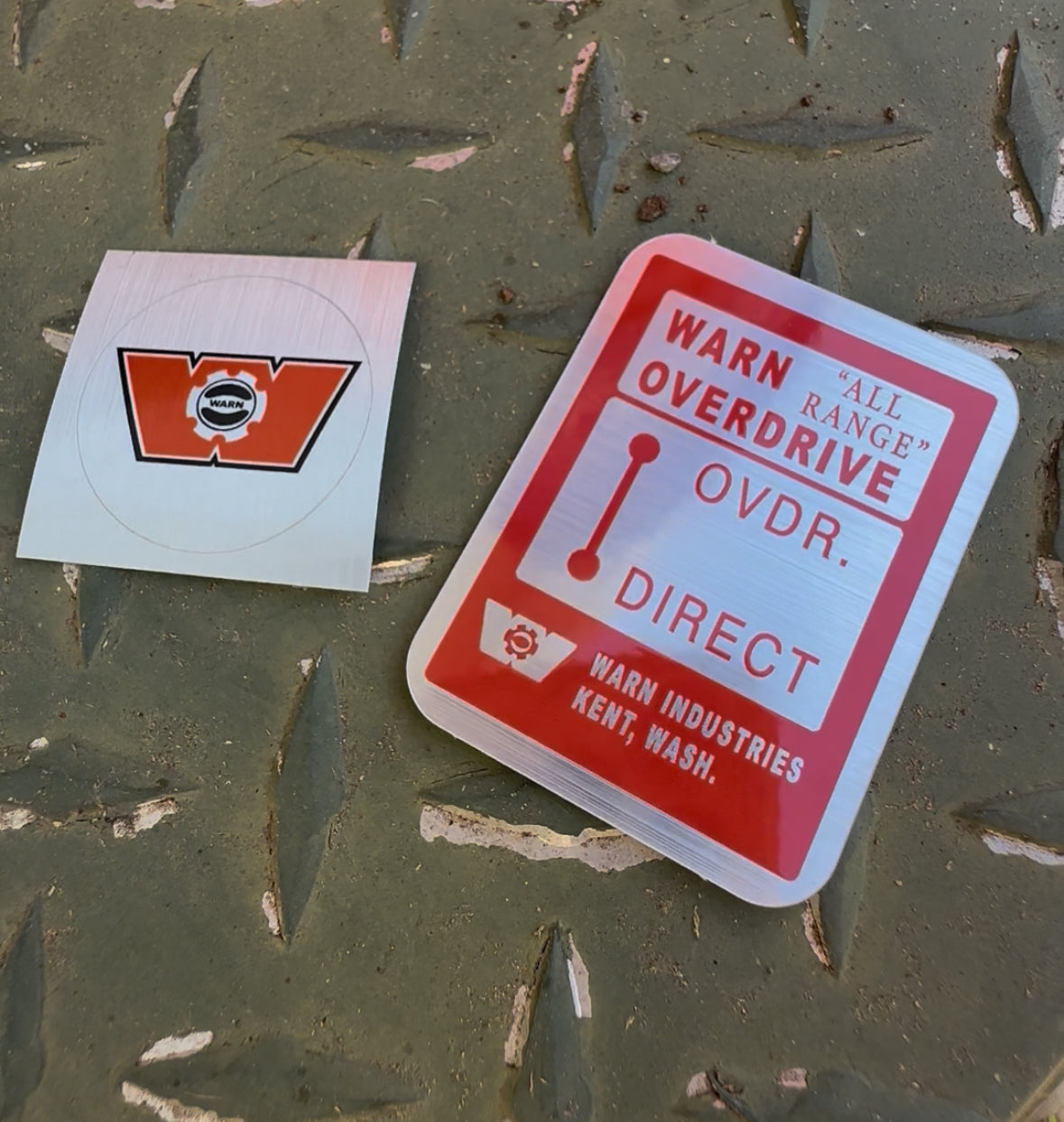 Warn Overdrive Shift Knob and Dash Sticker