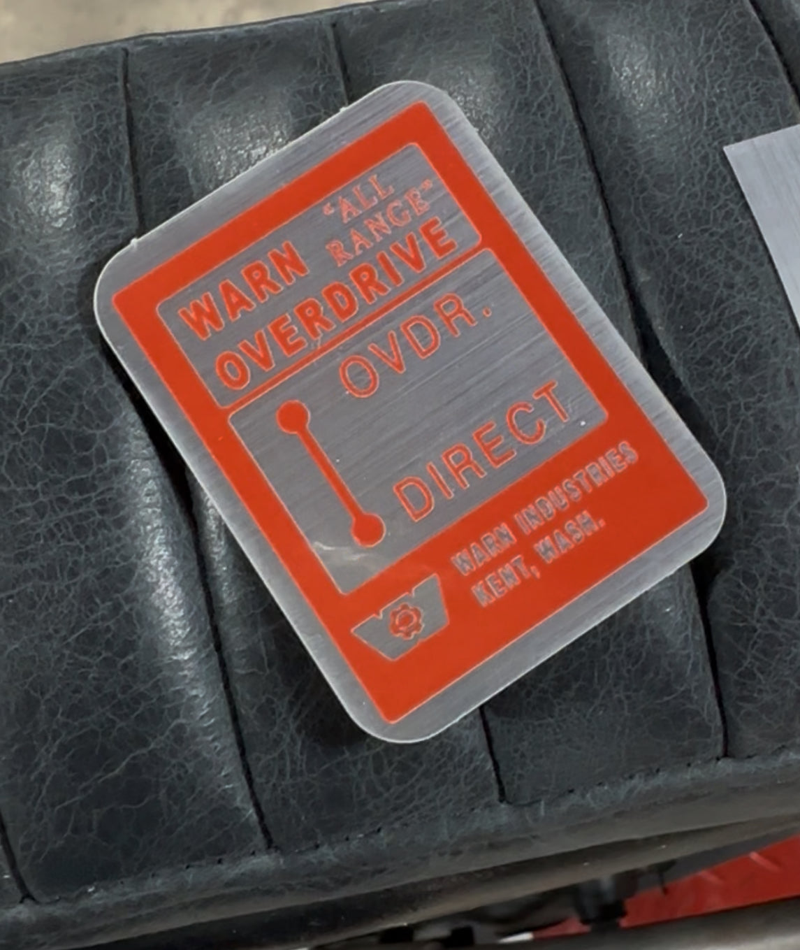 Warn Overdrive Shift Knob and Dash Sticker