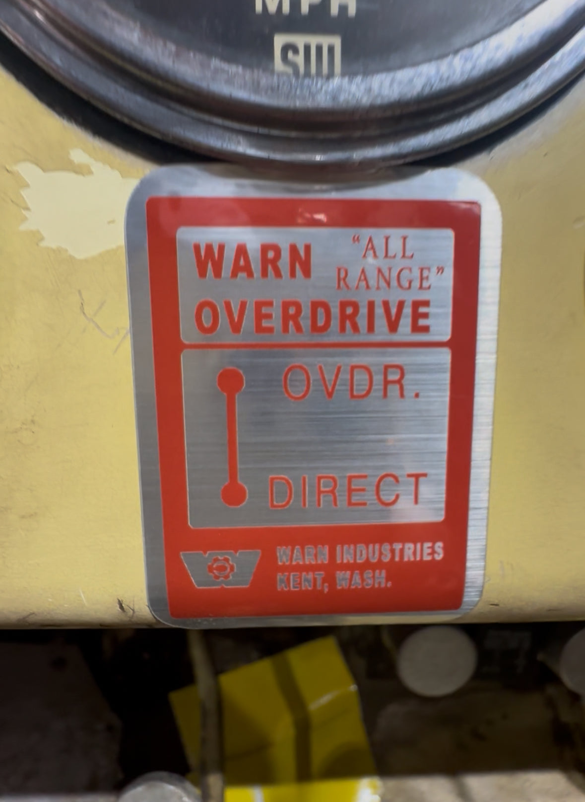 Warn Overdrive Shift Knob and Dash Sticker