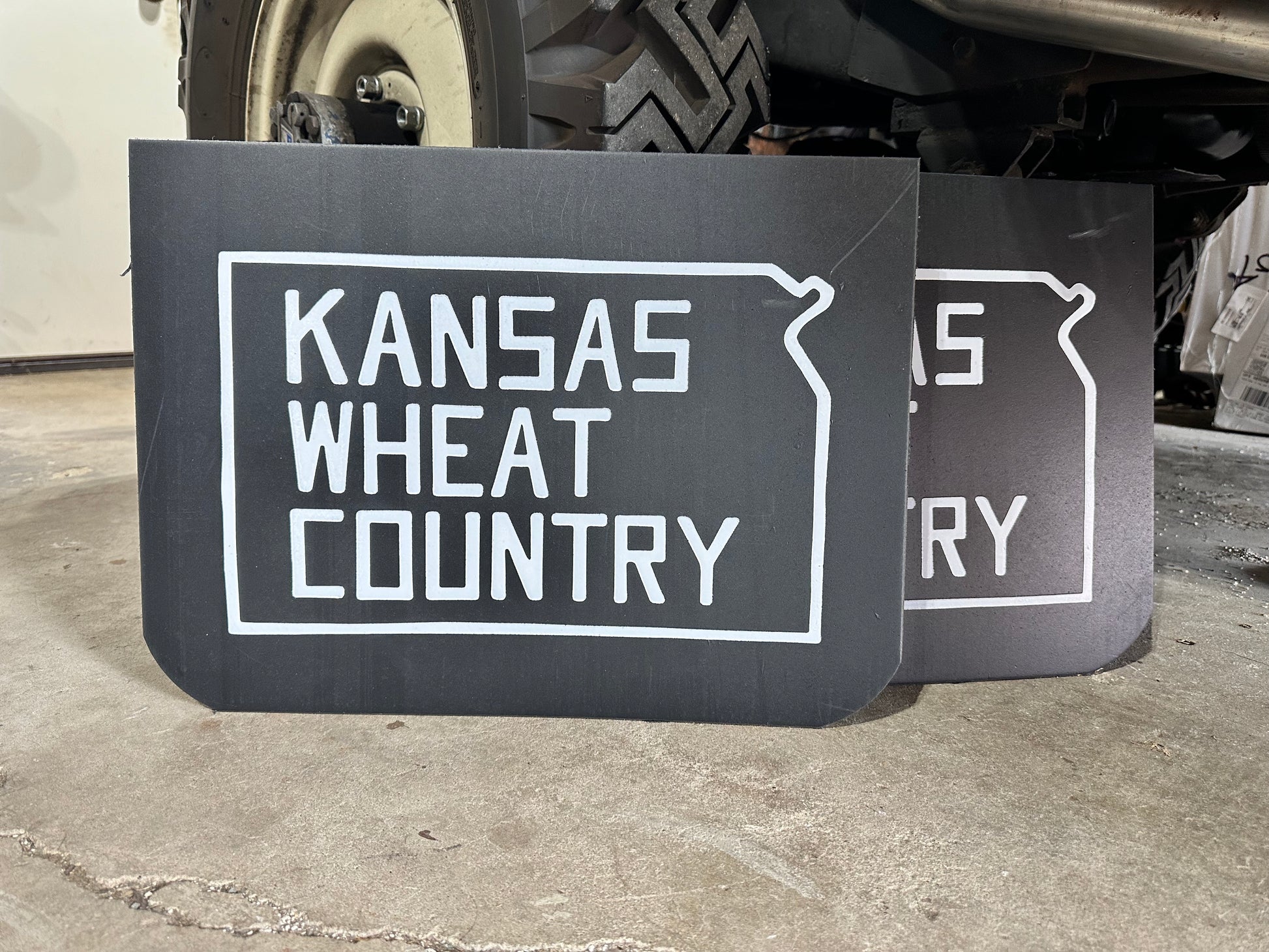 Vintage Kansas Wheat Country retro mudflaps