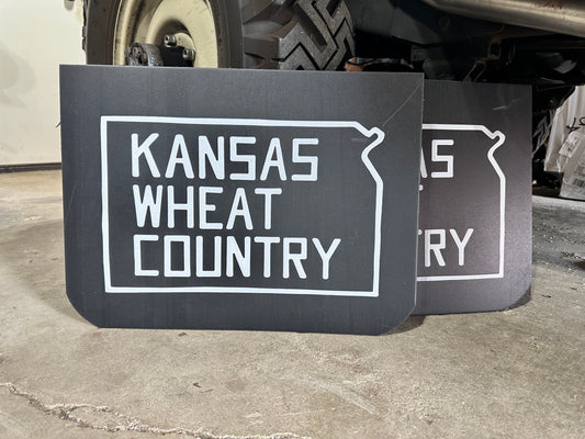 Vintage Kansas Wheat Country retro mudflaps