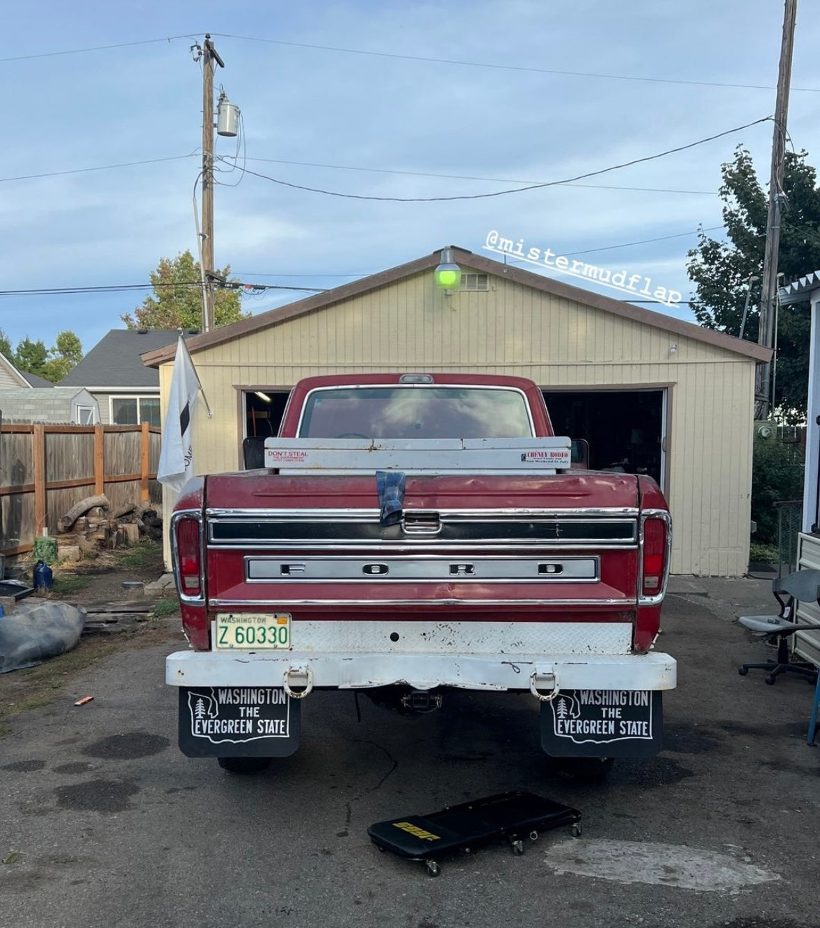 Washington Evergreen State Mudflaps | Retro Vintage Truck Flaps