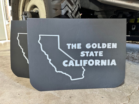 California Golden State retro wide mudflaps