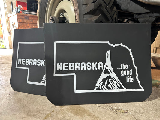 Nebraska Good Life State vintage retro mudflaps