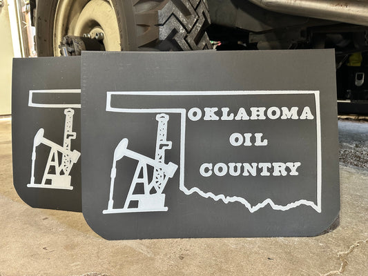 Oklahoma Oil Country retro wide mudflaps