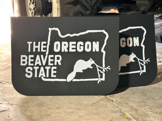 Retro Oregon Beaver State wide mudflaps