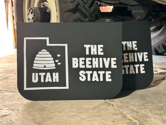 Utah Beehive State retro wide mudflaps
